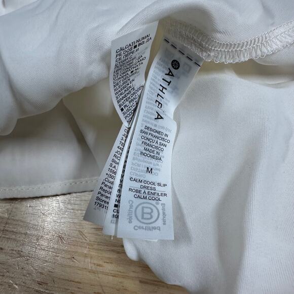 Athleta Calm Cool Slip Dress Nightgown in White Women's Size Medium NWT - Picture 6 of 10